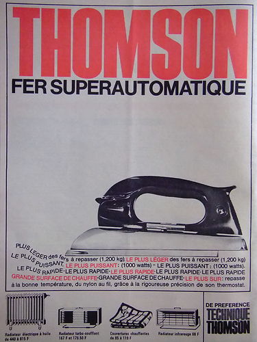 PUBLICITE ADVERTISING  1962 TECHNIQUE THOMSON  fer superautomatique 