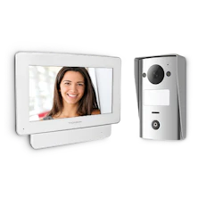 Portier vidéo couleur sans fil portée 300m, Portier vidéo couleur avec  combiné et caméra couleur