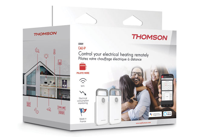 Thomson Pack 2 Modules de Chauffage pour Radiateur WiFi Fil Pilote Cali-P THOMSON 520019 
