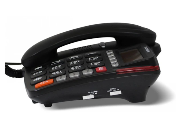 TOMTOP JMS téléphone fixe filaire de bureau avec Identification de l'appelant, écran LCD réglable